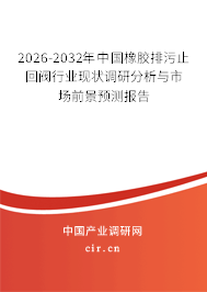 2025-2031年中國橡膠排污止回閥行業(yè)現(xiàn)狀調(diào)研分析與市場前景預(yù)測報(bào)告 2025-2031年中國橡膠排污止回閥行業(yè)現(xiàn)狀調(diào)研分析與市場前景預(yù)測報(bào)告