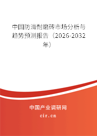中國防滑耐磨磚市場分析與趨勢預(yù)測報告（2026-2032年）