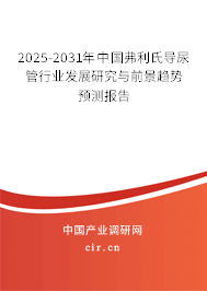 2025-2031年中國弗利氏導(dǎo)尿管行業(yè)發(fā)展研究與前景趨勢預(yù)測報告