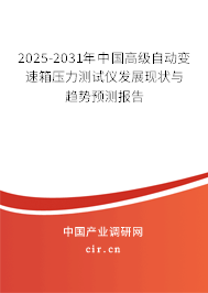 2025-2031年中國高級自動變速箱壓力測試儀發(fā)展現(xiàn)狀與趨勢預(yù)測報(bào)告