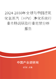 2024-2030年全球與中國過氧化氫蒸汽（HPV）凈化系統(tǒng)行業(yè)市場調研及行業(yè)前景分析報告