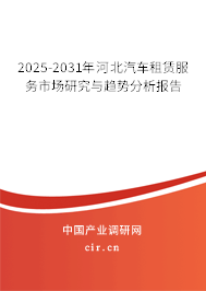 2025-2031年河北汽車租賃服務(wù)市場研究與趨勢分析報告
