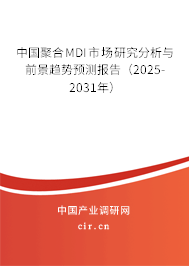 中國聚合MDI市場研究分析與前景趨勢預測報告（2025-2031年）