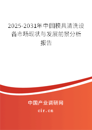 2025-2031年中國(guó)模具清洗設(shè)備市場(chǎng)現(xiàn)狀與發(fā)展前景分析報(bào)告 2025-2031年中國(guó)模具清洗設(shè)備市場(chǎng)現(xiàn)狀與發(fā)展前景分析報(bào)告