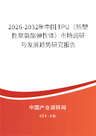 2026-2032年中國TPU(熱塑性聚氨酯彈性體)市場調(diào)研與發(fā)展趨勢研究報告 2026-2032年中國TPU(熱塑性聚氨酯彈性體)市場調(diào)研與發(fā)展趨勢研究報告