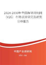 2024-2030年中國(guó)車輛到電網(wǎng)（V2G）市場(chǎng)調(diào)查研究及趨勢(shì)分析報(bào)告