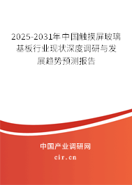 2025-2031年中國觸摸屏玻璃基板行業(yè)現(xiàn)狀深度調研與發(fā)展趨勢預測報告 2025-2031年中國觸摸屏玻璃基板行業(yè)現(xiàn)狀深度調研與發(fā)展趨勢預測報告