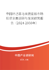 中國環(huán)己基馬來酰亞胺市場現(xiàn)狀全面調(diào)研與發(fā)展趨勢報(bào)告（2024-2030年）