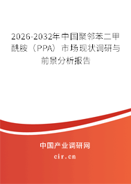 2026-2032年中國(guó)聚鄰苯二甲酰胺(PPA)市場(chǎng)現(xiàn)狀調(diào)研與前景分析報(bào)告 2026-2032年中國(guó)聚鄰苯二甲酰胺(PPA)市場(chǎng)現(xiàn)狀調(diào)研與前景分析報(bào)告