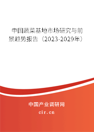 中國蔬菜基地市場研究與前景趨勢報告(2023-2029年) 中國蔬菜基地市場研究與前景趨勢報告(2023-2029年)