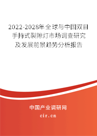 2022-2028年全球與中國(guó)雙目手持式裂隙燈市場(chǎng)調(diào)查研究及發(fā)展前景趨勢(shì)分析報(bào)告