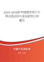 2025-2031年中國鐵藝壁燈市場深度調(diào)研與發(fā)展趨勢分析報告