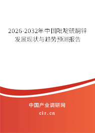 2026-2032年中國吡啶硫酮鋅發(fā)展現(xiàn)狀與趨勢預(yù)測報告