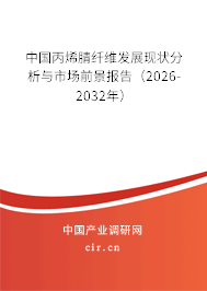 中國丙烯腈纖維發(fā)展現(xiàn)狀分析與市場前景報告（2026-2032年）