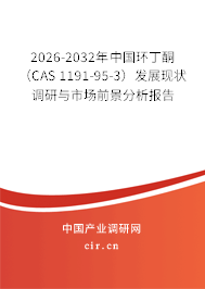 2026-2032年中國(guó)環(huán)丁酮（CAS 1191-95-3）發(fā)展現(xiàn)狀調(diào)研與市場(chǎng)前景分析報(bào)告