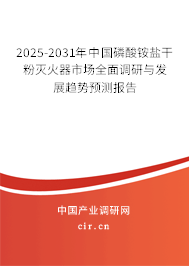 2025-2031年中國磷酸銨鹽干粉滅火器市場全面調(diào)研與發(fā)展趨勢預(yù)測報告