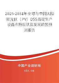 2025-2031年全球與中國太陽能光伏（PV）DSS晶錠生產(chǎn)設(shè)備市場現(xiàn)狀及發(fā)展趨勢預(yù)測報告