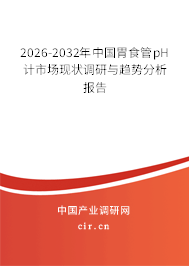 2026-2032年中國胃食管pH計市場現(xiàn)狀調(diào)研與趨勢分析報告