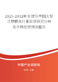2025-2031年全球與中國大型注塑模具行業(yè)現(xiàn)狀研究分析及市場(chǎng)前景預(yù)測(cè)報(bào)告