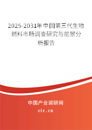 2025-2031年中國第三代生物燃料市場調(diào)查研究與前景分析報告 2025-2031年中國第三代生物燃料市場調(diào)查研究與前景分析報告