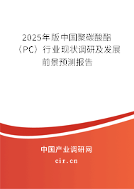 2025年版中國(guó)聚碳酸酯（PC）行業(yè)現(xiàn)狀調(diào)研及發(fā)展前景預(yù)測(cè)報(bào)告