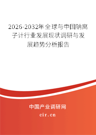 2026-2032年全球與中國鈉離子計行業(yè)發(fā)展現(xiàn)狀調研與發(fā)展趨勢分析報告