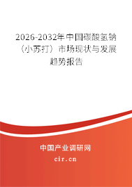 2026-2032年中國碳酸氫鈉(小蘇打)市場現(xiàn)狀與發(fā)展趨勢報(bào)告 2026-2032年中國碳酸氫鈉(小蘇打)市場現(xiàn)狀與發(fā)展趨勢報(bào)告
