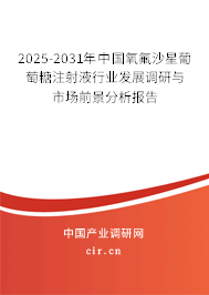 2024-2030年中國(guó)氧氟沙星葡萄糖注射液行業(yè)發(fā)展調(diào)研與市場(chǎng)前景分析報(bào)告