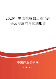 2026年中國(guó)挖掘白土市場(chǎng)調(diào)研及發(fā)展前景預(yù)測(cè)報(bào)告